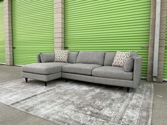 *Free Delivery* Large Oversized Gray Modern Sectional Couch Sofa