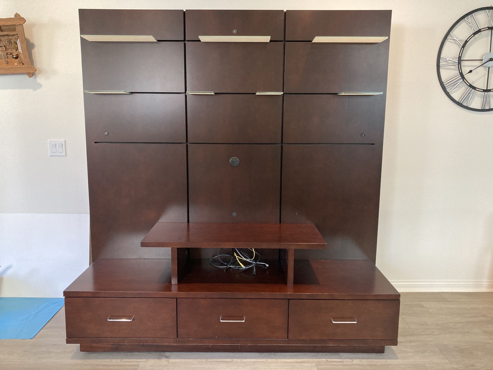 Entertainment Center, TV Media Console Stand, Multimedia Cabinet Shelf