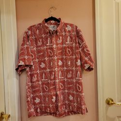 Reyn Spooner Stanford Cardinal Shirt Mens Sz L Red Hawaiian Aloha Button 
Up NWOT, New without tag. Please see photos for details.
Authentic Reyn Spoo