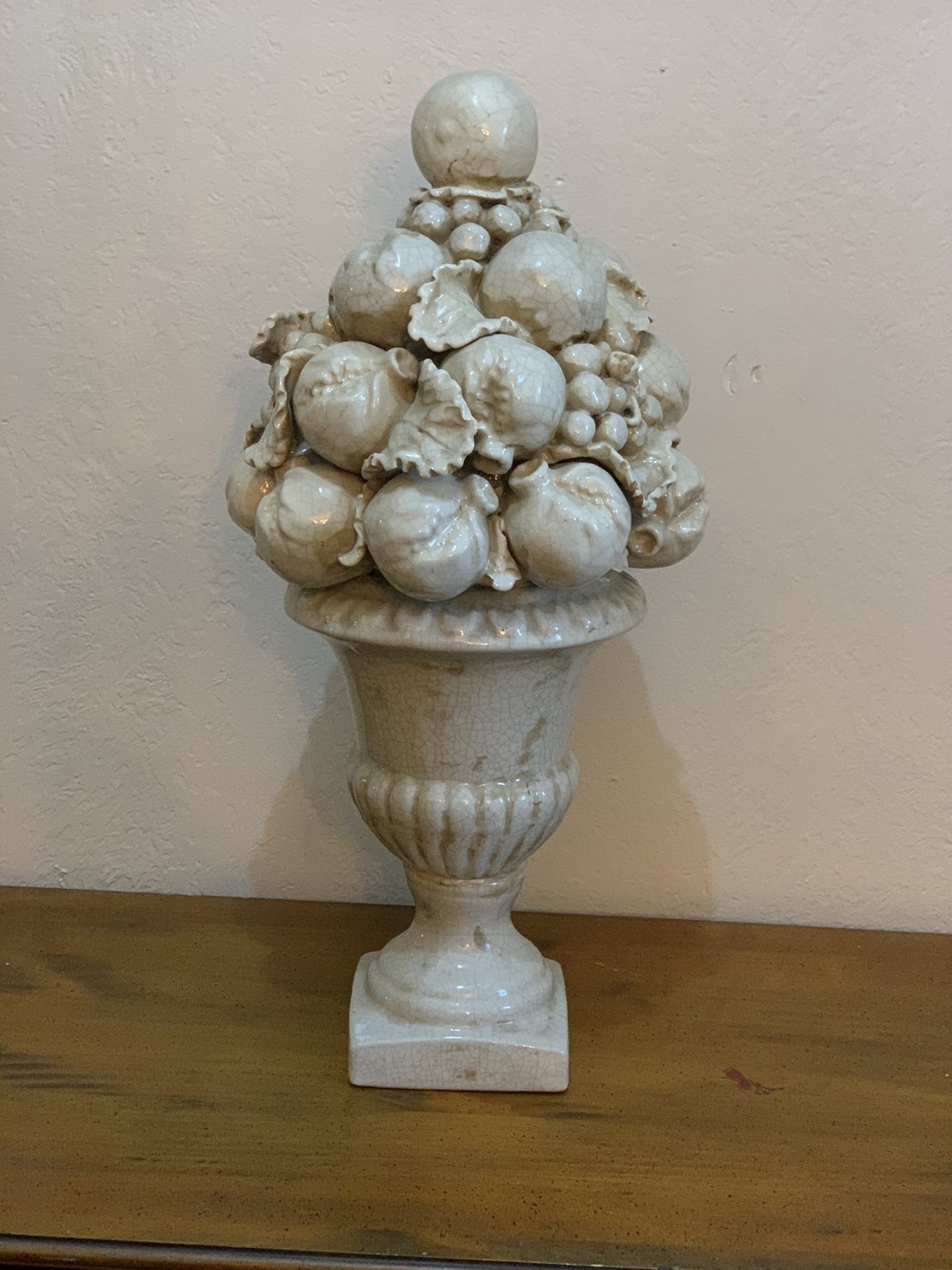 Vintage Italian Pottery Fruit Topiary