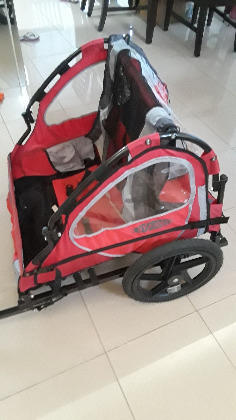 2 seats kids stroller bike trailer