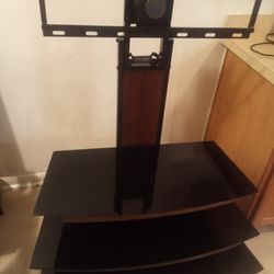 Tv Stand with Glass Shelves 