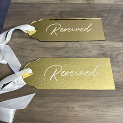 Reserved Seating Signs
