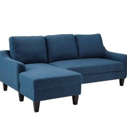 Jarreau Blue Sofa Chaise Sleeper

