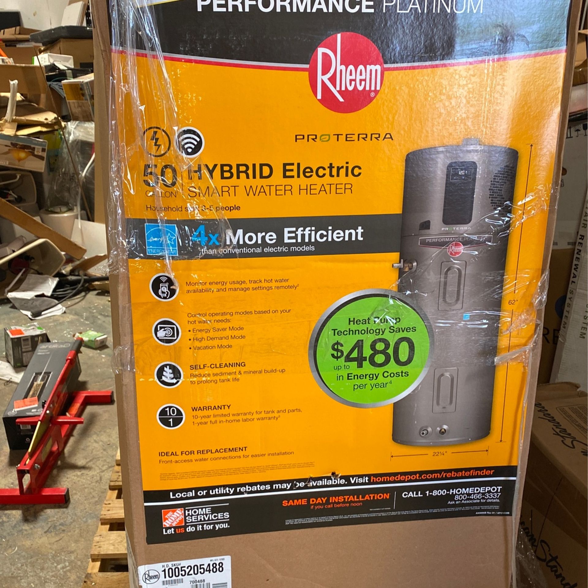 Rheem Performance Platinum 50 Gal. 10-Year Hybrid High Efficiency Smart Tank Electric Water Heater