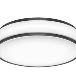 Artika Giada 13 in. Black 5CCT Integrated Selectable LED Flush Mount Ceiling Light
