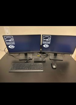 Work from home bundle- 2 computer monitors & extra