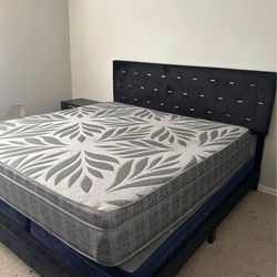 Brand New Black Queen Size Bed Frame And Mattress 