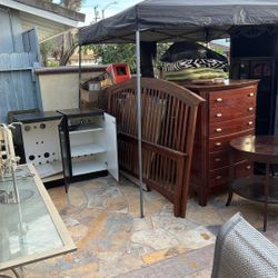 Pre Garage Sale Items,Cabinets, Cal King Wood Bed Frame, Headboard, Dresser, Wooden Chest, Area Rugs & More.1st Person to Offer Fair Price Takes ALL!!