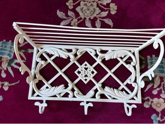 White iron decorative shelf White iron decorative shelf
