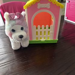 Glitter Girls Dog With House 