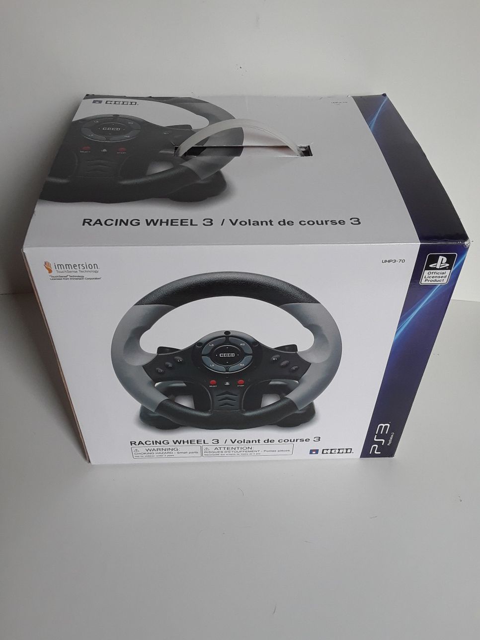 Hori Racing Wheel 3 with Foot Pedals for Playstation 3 PS3 UHP3-70 In Box