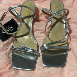 silver heels