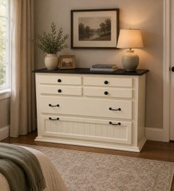 White cream dresser