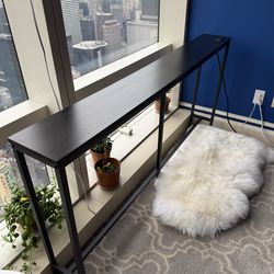 Narrow Console Table w/ Outlet & USB chargers