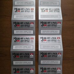 12x Marlboro coupons