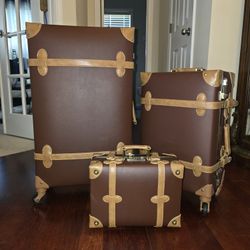 Vintage 3 Piece Luggage Set