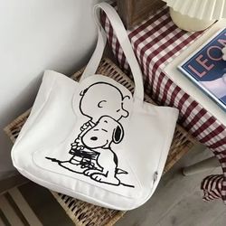 Peanuts Snoopy & Charlie Brown canvas tote bag