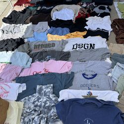 GRAPHIC T SHIRTS GYM CLOTHES YARD SALE