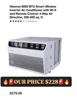 8000 BTU Smart Window Inverter Air Conditioner.