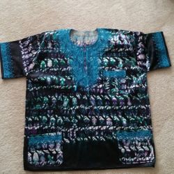 Vintage Men's Satin Embroidered Tunic