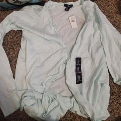 Gap Mint Cardigan Large Nwt