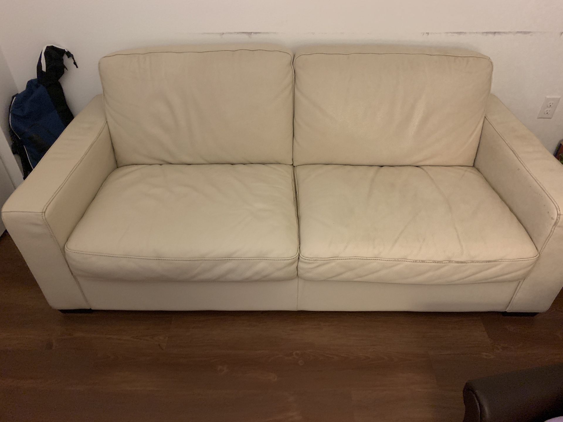 Off White Leather Couch