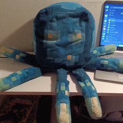 Glow In The Dark Minecraft Squid Plushie
