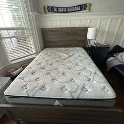 SELLING QUEEN BED Including Mattress, Box Spring, and Bed Frame (WILLING TO NEGOTIATE)