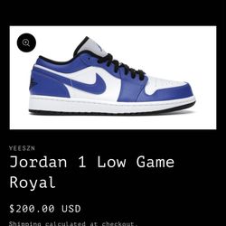 Nike Air Jordan 1 Game Royal Size 7.5 Men Brand New