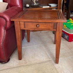 Medium brown Wooden Side table
