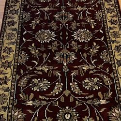 2.7 X 8 100% Wool Indo Persian Hand Knotted Runner Rug 
