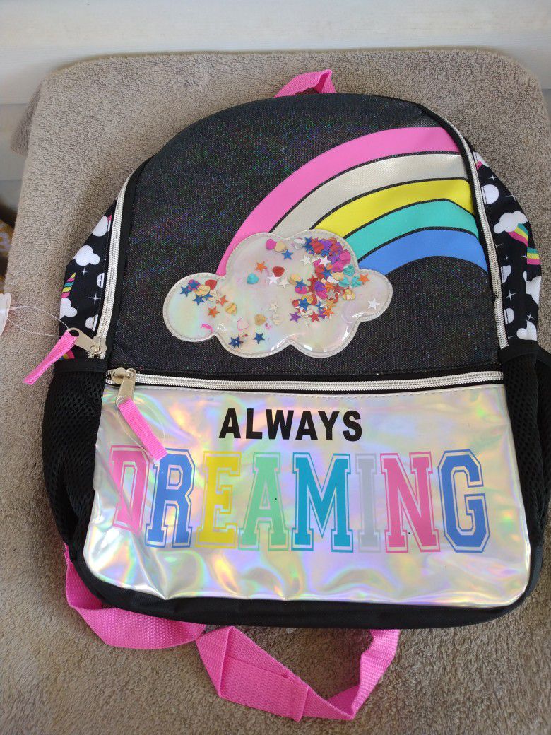 Wonder Nation "Always Dreaming" Rainbow 16" Backpack