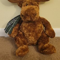 Christmas Holiday Moose Stuffed Animal 