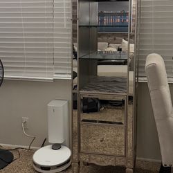 Mirrored Glass Cabinet With Drawers