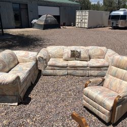Sofa Set with Rocking Chair