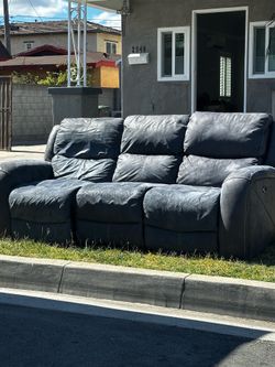 Suede couch