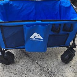 Ozark Trail All-Terrain Big Bucket Cart Wagon, Height 27", Blue 