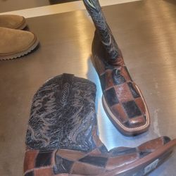 NEW Rare Women Corral Lizard Ostrich Patchwork Cowboy boots Western Cowgirl - 7 $328