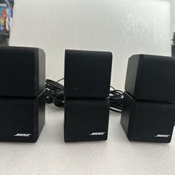 LOT OF 3 BOSE CUBE REDLINE DOUBLE SPEAKERS WITH SPEAKER WIRES