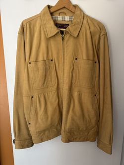 Territory Ahead Large Leather Men’s Beige Jacket