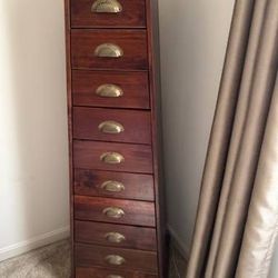 Pier One VTG Cascading Dark Wood Dresser Se