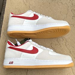 New Nike Air Force 1 Low Summit White Varsity Red Men’s 11.5