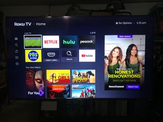 Element Roku Smart TV 65” with mobile stand