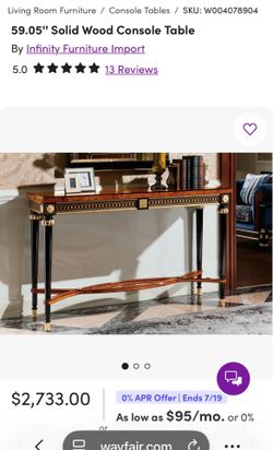Infinity Furniture Imports 59.05” console table