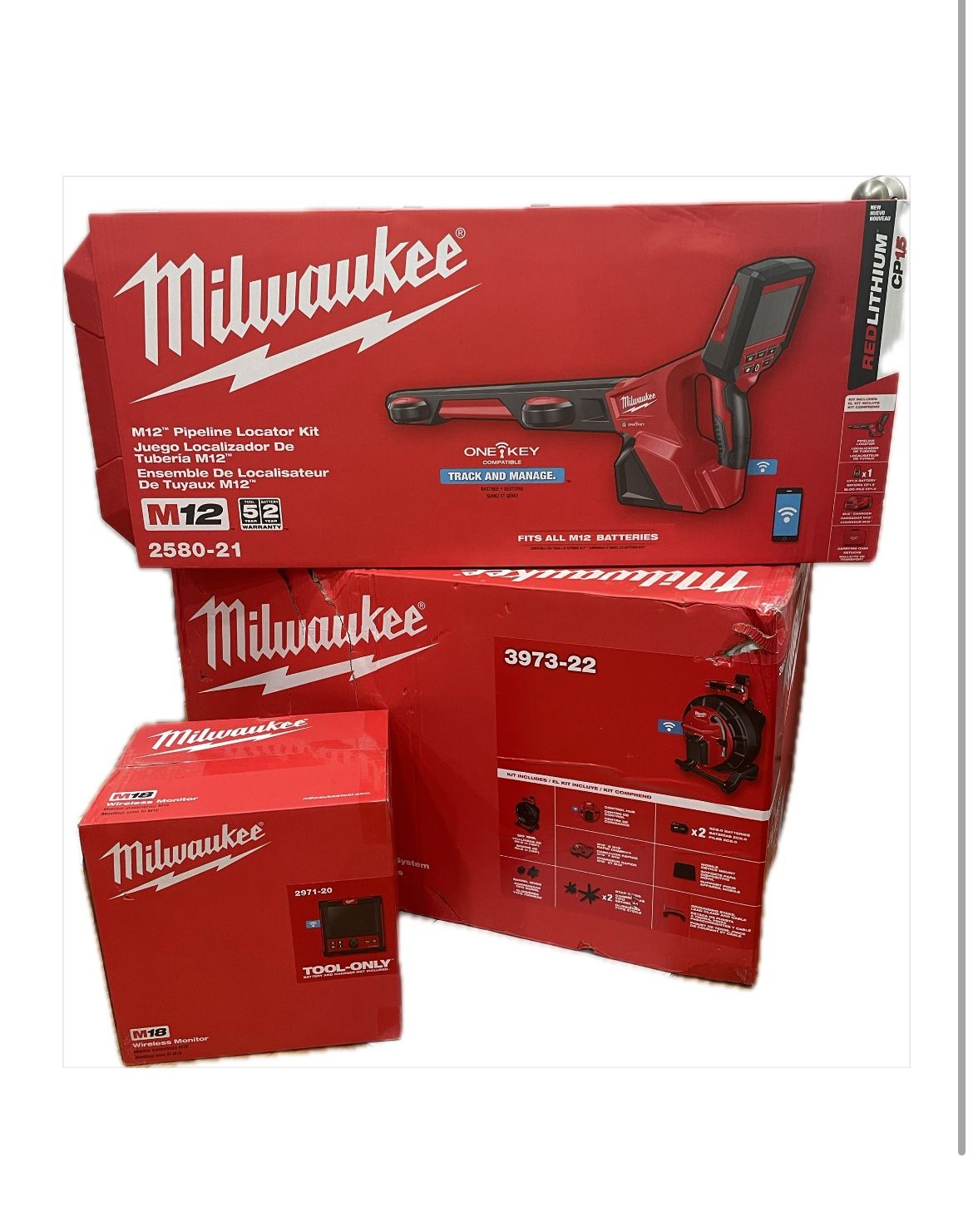 Milwaukee M18 M12 Cordless 120 HDR Pipeline Sewer Inspection