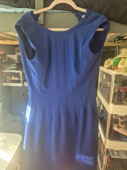 Short Navy blue Midi dress.