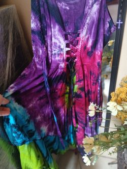 Womens YESHI tie-dyed fantacy dress (s/m)