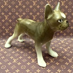 Vintage Jiggs Boston Terrier Dog Figurine Mid Century Ceramic Figure