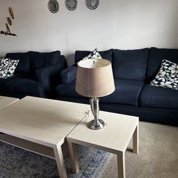 Sofa & Loveseat with Coffee Table and 2 End Tables For $800